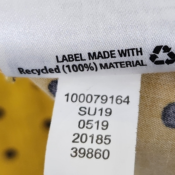 Morgan Taylor Women's Yellow/Black Polkadot Blouse Top Size M - Picture 9 of 10